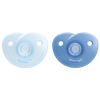 Classic pacifiers, silicone one-piece, 0-6 months, 2 pcs