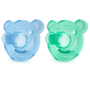 Classic pacifiers, silicone, 0-3 months, 2 pcs