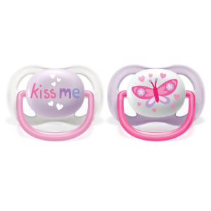 Orthodontic Ultra air pacifiers, 0-6 months, 2 pcs