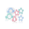 Teether soft silicone coated with case