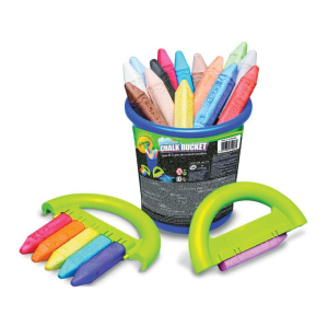 Bucket of chalk drawing out
