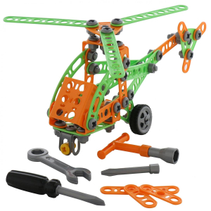 Construction set Young Engineer - Helicopter, 130 pieces (bag)