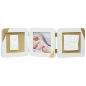 My Baby Touch Gold Dipped Double Print Frame
