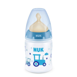Nuk First Choice+ No Colic Latex Feeding Bottle, 0-6 Months, 150ml